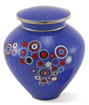 cloisonne urne opulenz blau