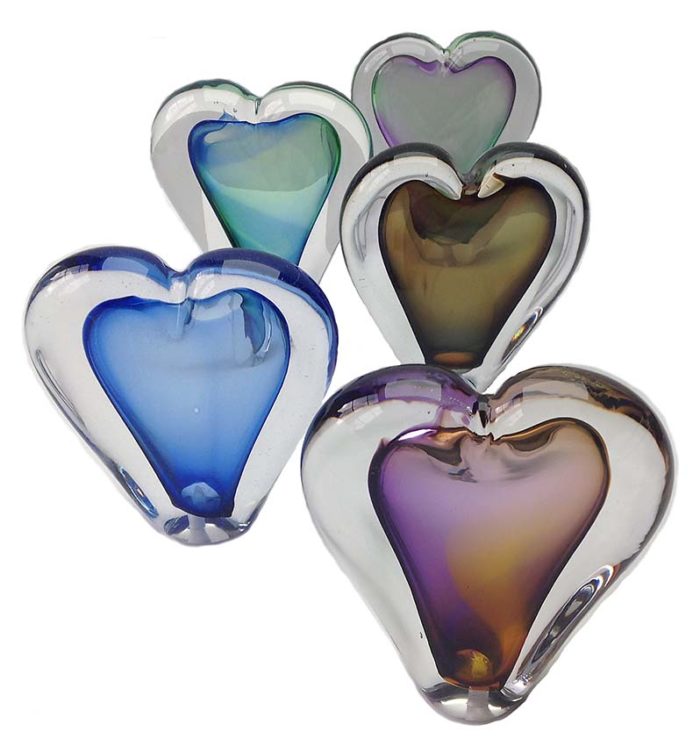 kristallglaser D mini herz urne