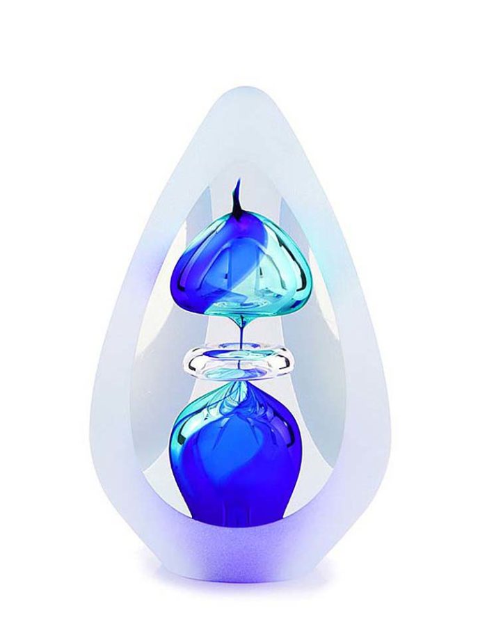 kristallglaser D premium urne orion blue small