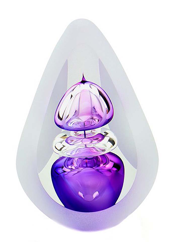 kristallglaser D premium urne orion purple big