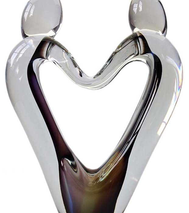 kristallglaser d love heart urne