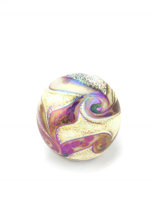 kristallglaser mini urne kugel elements bulb ivory