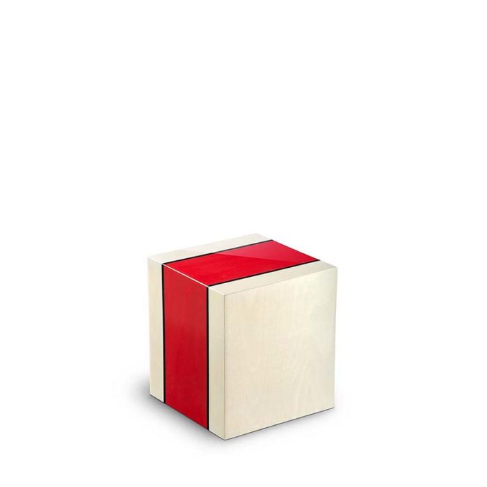 rechteckige mini urne venezia rosso
