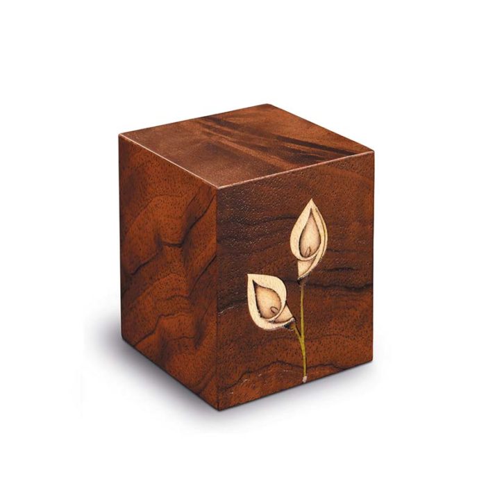 rechteckige urne compagnon calla bianca