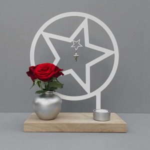 stehender aushaltar ein stern schwarze rvs dp msrvs