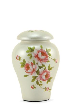 keramische rosenstrauss mini urne